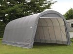ShelterLogic 15 x 28 x 12 ft. Round Top Portable Garage Shelter, Gray - Image 3