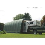 ShelterLogic 15 x 28 x 12 ft. Round Top Portable Garage Shelter, Gray - Image 2
