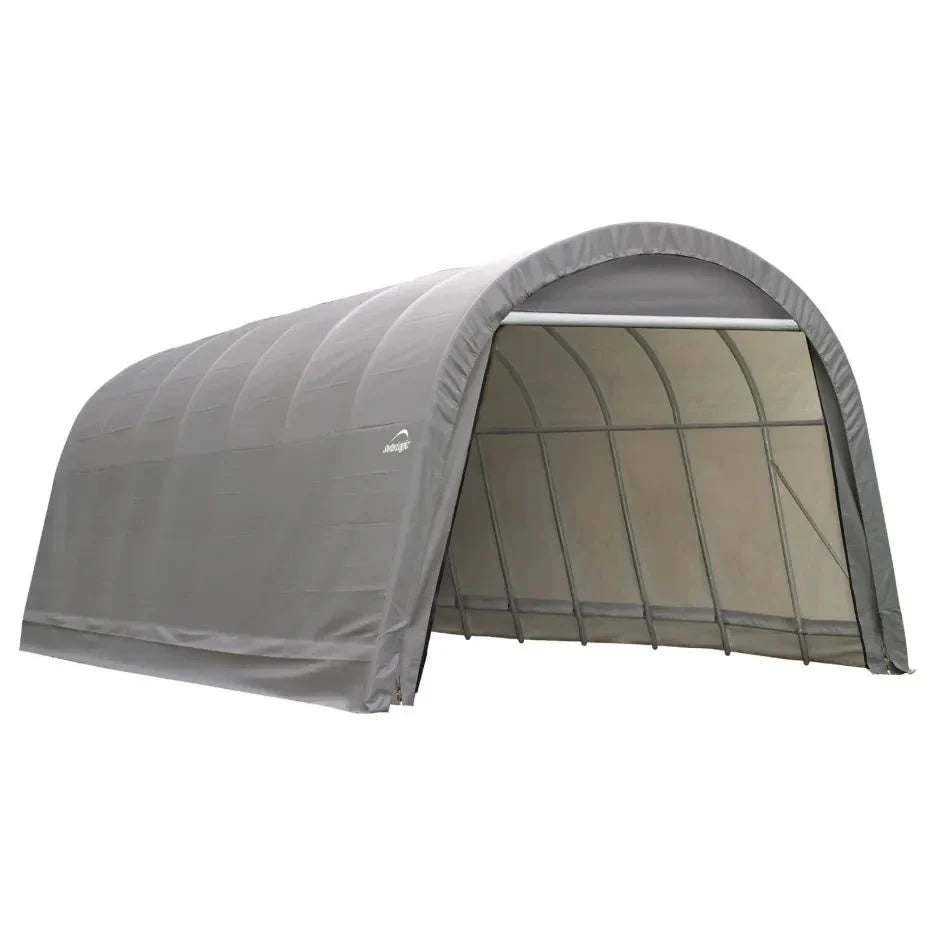shelterlogic-15-x-28-x-12-ft-round-top-portable-garage-shelter-gray-9573864 ShelterLogic 15 x 28 x 12 ft. Round Top Portable Garage Shelter, Gray - Prioka