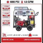 Simpson BB65106 Big Brute Professional 4000 PSI (Gas-Hot Water) Pressure Washer – UK Fast Gas - Image 4