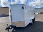 Spartan 12 Enclosed Cargo Trailer Tandem Axle – White Heavy-Duty Cargo Hauler SP7X12TA - Image 2