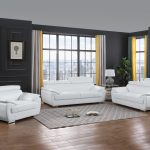 Sterling Leather Seating Set – White