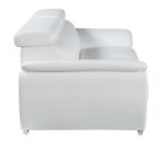 Sterling Leather Sofa – White - Image 8