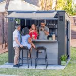 Suncast Cabana 8 x 7 ft. Resin Entertainment Storage Shed with Floor - Image 7
