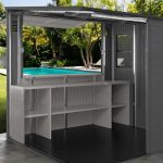 Suncast Cabana 8 x 7 ft. Resin Entertainment Storage Shed with Floor - Image 3