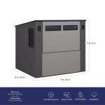 Suncast Cabana 8 x 7 ft. Resin Entertainment Storage Shed with Floor - Image 4