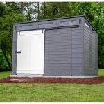 Suncast Modernist 10 ft. x 7 ft. Barn Door Resin Storage Shed - Image 3