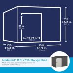 Suncast Modernist 10 ft. x 7 ft. Barn Door Resin Storage Shed - Image 5