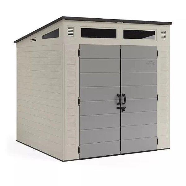 Suncast Modernist 7 x 7 ft. Resin Outdoor Storage Shed, Model BMS7780 - Prioka