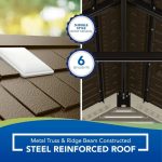 Suncast Tremont 8 x 10 ft. Resin Outdoor Storage Shed with Floor, Model BMS8100 - Image 8