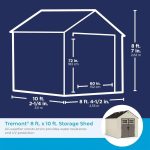 Suncast Tremont 8 x 10 ft. Resin Outdoor Storage Shed with Floor, Model BMS8100 - Image 9