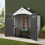 Suncast Vista 7 ft. x 4 ft. Resin Outdoor Storage Shed with Floor - Image 3