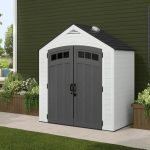 Suncast Vista 7 ft. x 4 ft. Resin Outdoor Storage Shed with Floor - Image 2