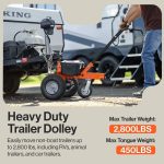 SuperHandy 2800-lb Capacity 3-Wheel Orange Steel Dolly GUO041 - Image 4
