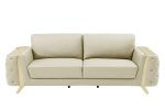 The Aldridge – Beige Italian Leather Sofa with Gold Legs - Image 20