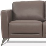 The Belmont – Taupe Leather Sofa with Black Legs - Image 3