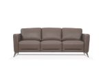 The Belmont – Taupe Leather Sofa with Black Legs - Image 5