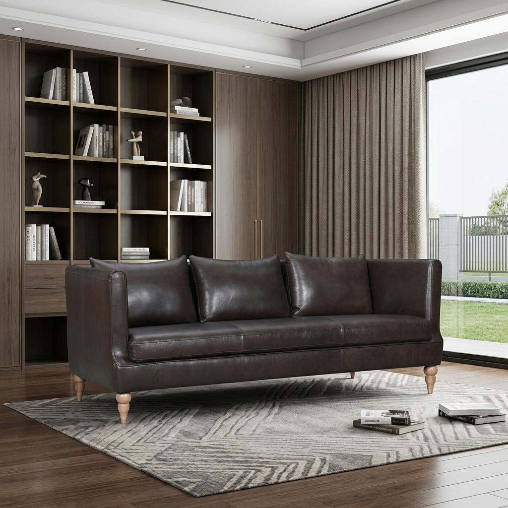 the-corvane-dark-brown-leather-sofa-7616456 The Corvane – Dark Brown Leather Sofa - Image 1