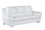 The Lena – White Leather Sofa with Silver Legs - Image 7