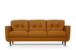 The Longhorn – Orange Leather Sofa with Black Legs - Image 5