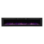 The Sideline 100 Inch Recessed Smart Electric Fireplace 80032 - Prioka