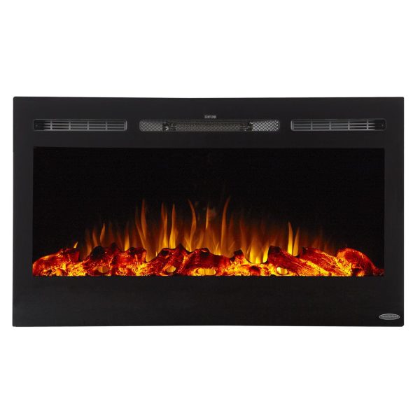 The Sideline 36 Inch Recessed Smart Electric Fireplace 80014 - Prioka