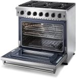 Thor Kitchen LRG3601U 36-Inch Professional Freestanding Gas Range with Convection Oven, Stainless Steel - Image 5