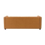 Ulysses Genuine Leather Sofa – Camel Channel-Tufted Luxury Sofa - Image 5