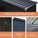 Veikous 8 x 12 Foot Outdoor Storage Shed with Lockable Door and Vents - Image 7