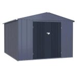 Veikous 8 x 12 Foot Outdoor Storage Shed with Lockable Door and Vents - Prioka