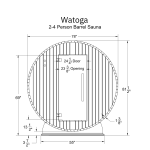 Watoga 2-4 Person Barrel Sauna - Image 8