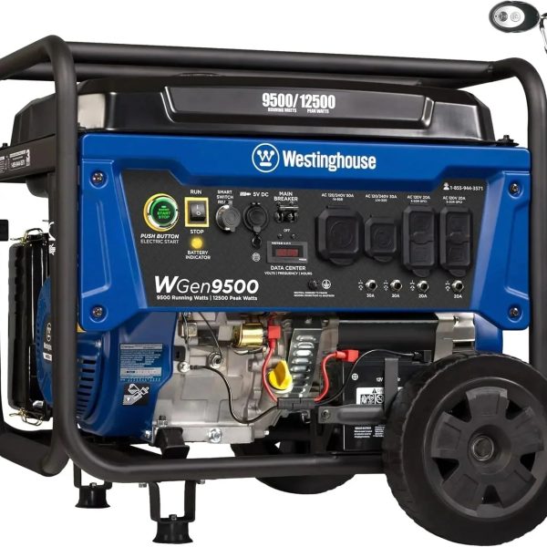 Westinghouse 9500 Peak Watt Home Backup Portable Gas Powered Generators. - Prioka
