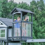 Whispering Point Outdoor Wooden Swing Set with Shipping Assembly Included - Image 2