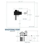 Whispering Point Outdoor Wooden Swing Set with Shipping Assembly Included - Image 4