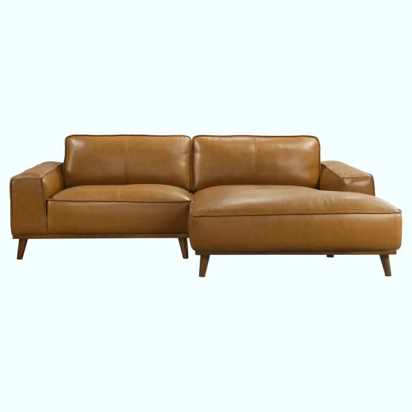 Wildwood Top-Grain Leather Sectional - Prioka
