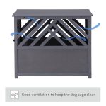 Wood Dog Crate Small Dog Cage Furniture Style Dog Kennel Lattice for Indoor Use with a Unique Slant Aesthetic Design - Image 6