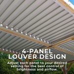 Yardistry 10×20 ft Natural Cedar Wooden Louvered Pergola - Image 5