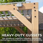 Yardistry 10×20 ft Natural Cedar Wooden Louvered Pergola - Image 9