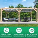 Yardistry 10×20 ft Natural Cedar Wooden Louvered Pergola - Image 10