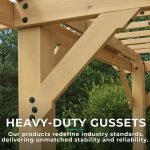 Yardistry Meridian Pergola Natural Cedar 10 ft×22 ft - Image 7