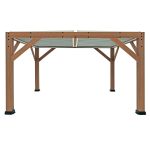 Yardistry Structures 13 x 11 ft Cedar Louvered Roof Pergola - Image 7