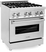 ZLINE 30-Inch Legacy Dual Fuel Range with Gas Cooktop & Electric Convection Oven, Stainless Steel (RA30) - Prioka