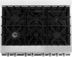ZLINE 36 in. 4.6 cu. ft. Legacy Dual Fuel Range with 6 Burner Gas Cooktop and Electric Convection Oven in Stainless Steel (RA36) - Image 2